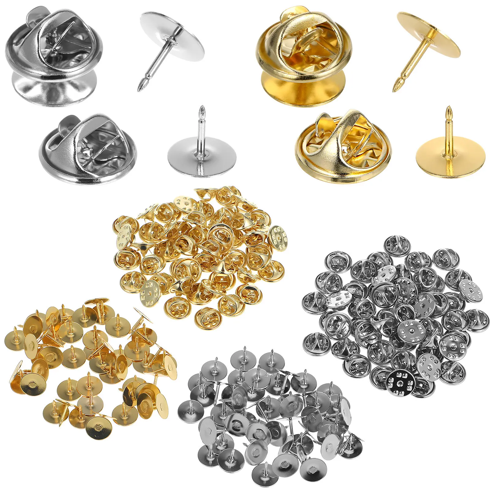 100 пар металлических застежек-бабочек для брошей, заменяемые держатели для булавок, основы для брошей и значков для рукоделия
100 пар металлических застежек-бабочек для брошей, заменяемые держатели для булавок, основы для брошей и значков для рукоделия