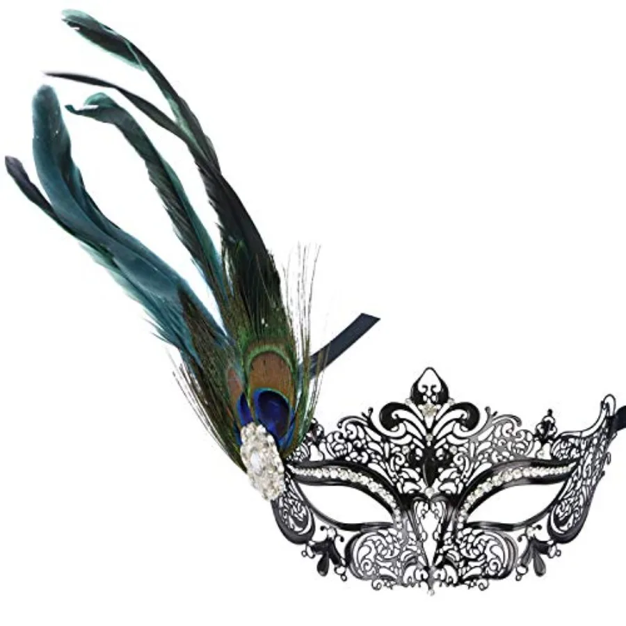 Thmyo Masquerade Metal Mask, Rhinestone Feathers Venetian Halloween Costume Mask
Thmyo Masquerade Metal Mask, Rhinestone Feathers Venetian Halloween Costume Mask