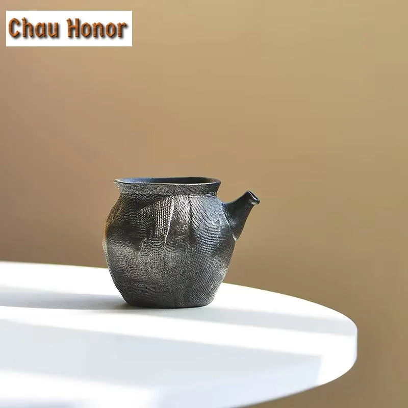 140ml Handicrafts Weaving Fire Pottery Tea Pitcher Antique Tea-separating Cha Hai Side Hanlde Justice Cup Tea Items Supplies
140ml Handicrafts Weaving Fire Pottery Tea Pitcher Antique Tea-separating Cha Hai Side Hanlde Justice Cup Tea Items Supplies