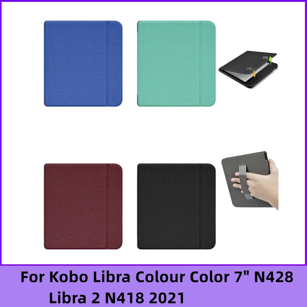 HandStrap Case for Kobo Libra Colour Color 7" 2024 Release N428 / Libra 2 N418 2021 Ebook Slim Auto Wake/Sleep Cover Folio Cases
HandStrap Case for Kobo Libra Colour Color 7" 2024 Release N428 / Libra 2 N418 2021 Ebook Slim Auto Wake/Sleep Cover Folio Cases