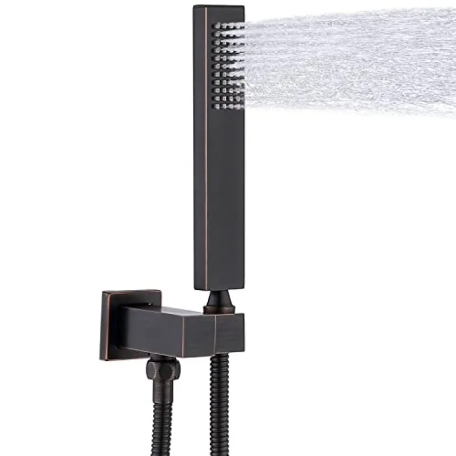 Hand-held Shower Head Set - Brass Handheld Shower Wand with Wall Mount Adjustable Elbow Holder and 59inch Long Hose - Modern Re
Hand-held Shower Head Set - Brass Handheld Shower Wand with Wall Mount Adjustable Elbow Holder and 59inch Long Hose - Modern Re