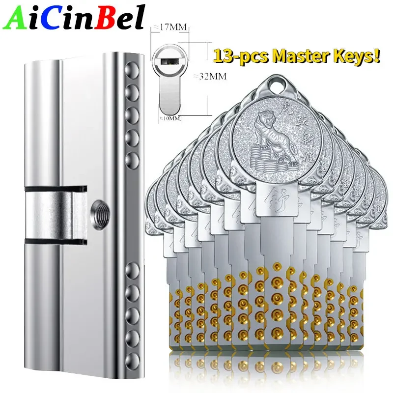 High quality European standard lock cylinder,Super C-level anti-theft door copper lock cylinder,7 good gifts,13-pcs Master Keys!
High quality European standard lock cylinder,Super C-level anti-theft door copper lock cylinder,7 good gifts,13-pcs Master Keys!