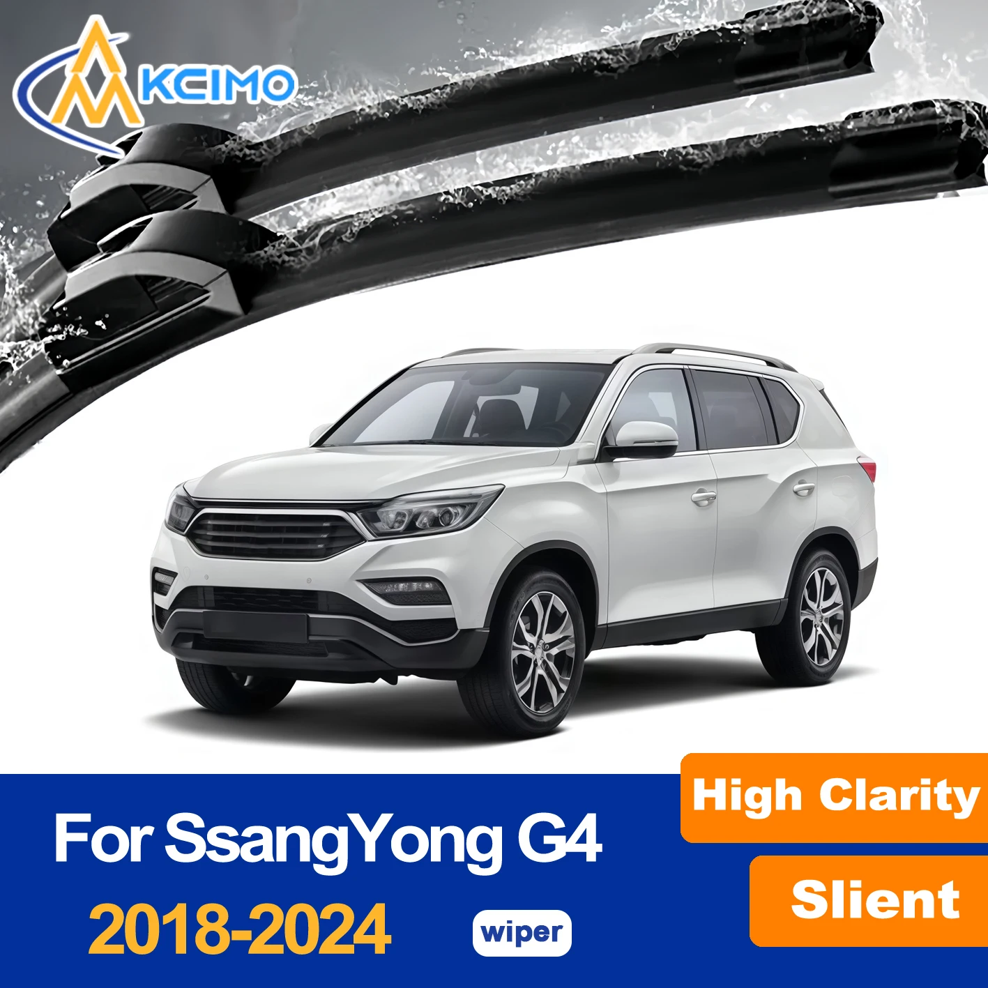 Windshield Wiper Blades Front For SsangYong G4 Rexton 2018 - 2024 All-Weather Rubber Easy Clip Installation Set of 2
Windshield Wiper Blades Front For SsangYong G4 Rexton 2018 - 2024 All-Weather Rubber Easy Clip Installation Set of 2