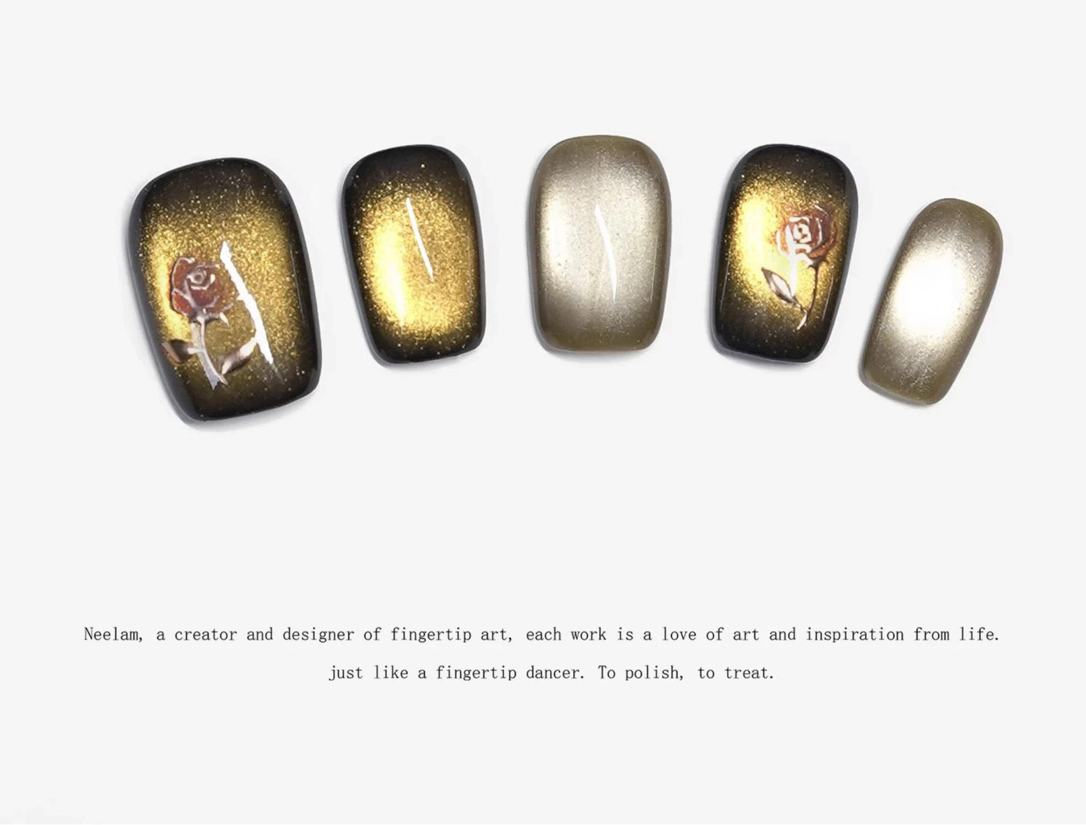 Purely Handmade Armor Bursting Amber Cat Eye Rose White Short Nail Art Gold Brown Custom Products
Purely Handmade Armor Bursting Amber Cat Eye Rose White Short Nail Art Gold Brown Custom Products
