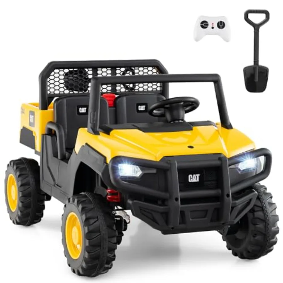 2-Seater Licensed Caterpillar Ride on Dump Truck, 24V Car Electric Vehicle with Remote Control, 4 x 100W Motors, Soft Start and
2-Seater Licensed Caterpillar Ride on Dump Truck, 24V Car Electric Vehicle with Remote Control, 4 x 100W Motors, Soft Start and