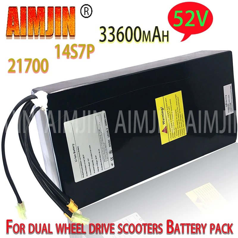52V 14S7P 33600MAh 21700 lithium battery for balancing cars, electric bicycles, dual wheel drive scooters, and tricycles
52V 14S7P 33600MAh 21700 lithium battery for balancing cars, electric bicycles, dual wheel drive scooters, and tricycles