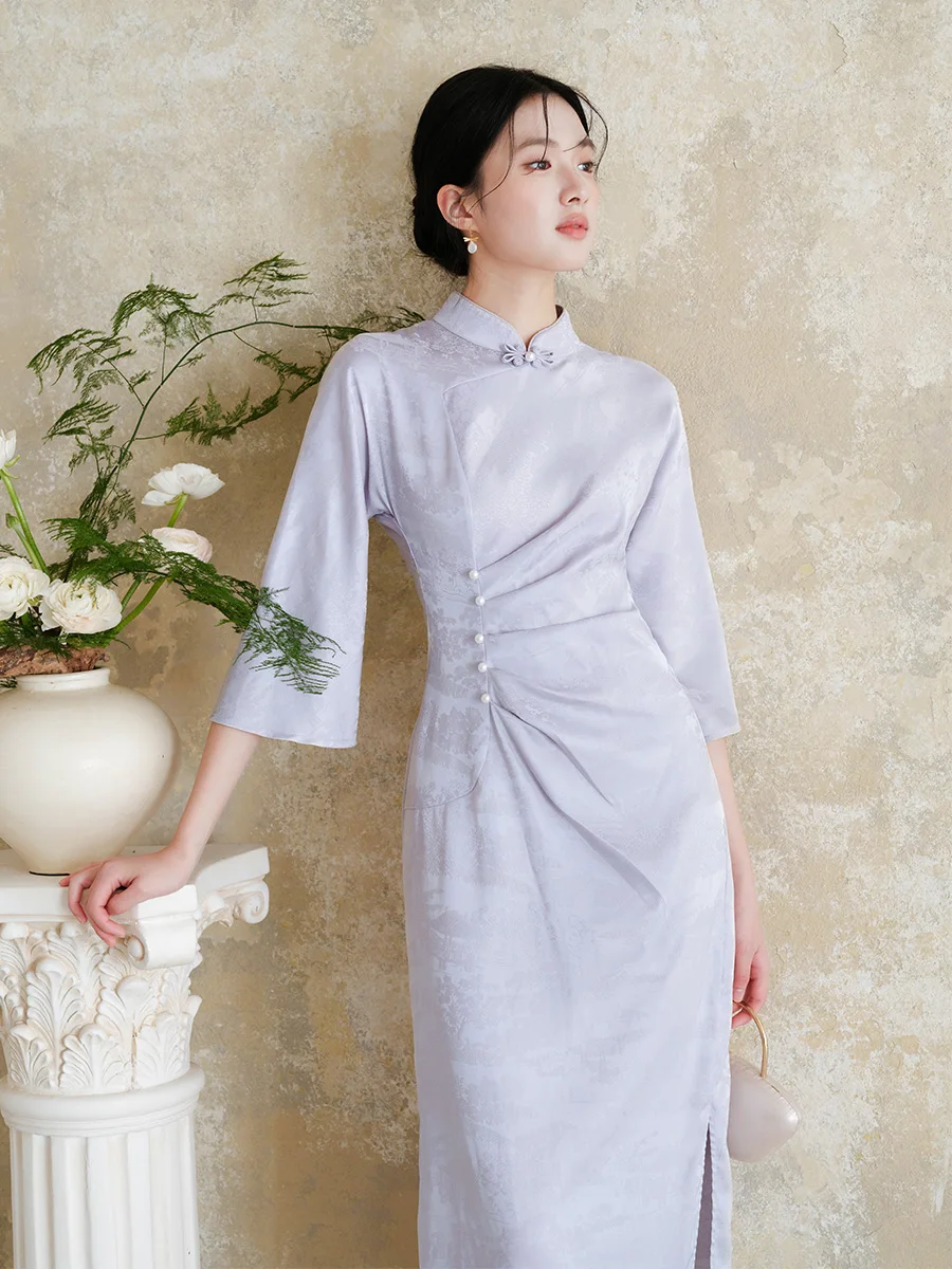 Ele New Chinese Sle Reformed Qipao Women's High Quali Slimming Spring New Arrival Long Dr Low Slit Long Sve
Ele New Chinese Sle Reformed Qipao Women's High Quali Slimming Spring New Arrival Long Dr Low Slit Long Sve