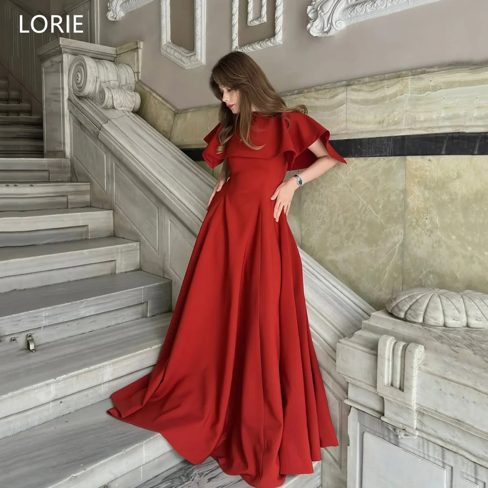 LORIE Elegant Red Party Dresses Boat Neck Sleeveless Evening Prom Dress Draped A-Line Prom Gowns Customized
LORIE Elegant Red Party Dresses Boat Neck Sleeveless Evening Prom Dress Draped A-Line Prom Gowns Customized