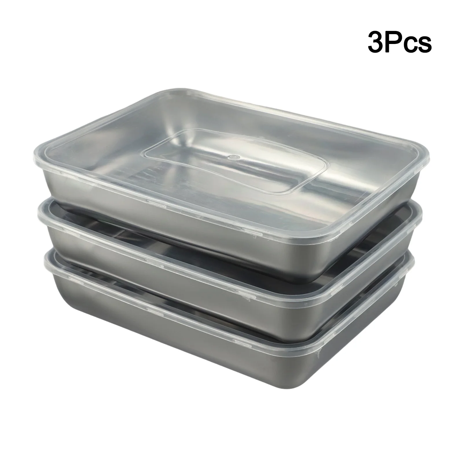 Stainless Steel Preservation Box Set 3PCS Multi Purpose Storage Box with Sealed Lid for Food Preservation and Display
Stainless Steel Preservation Box Set 3PCS Multi Purpose Storage Box with Sealed Lid for Food Preservation and Display