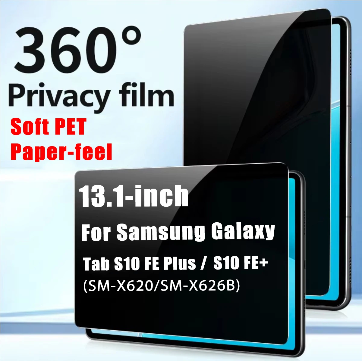 360 ° Защитная пленка для экрана Samsung Galaxy Tab S10 FE Plus/S10 FE + 13,1 дюйма SM-X620 2025 Anti-Spy Privacy Filter с антибликовым покрытием
360 ° Защитная пленка для экрана Samsung Galaxy Tab S10 FE Plus/S10 FE + 13,1 дюйма SM-X620 2025 Anti-Spy Privacy Filter с антибликовым покрытием