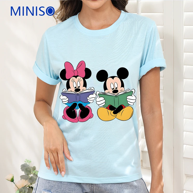 T-shirt Disney Mickey and Minnie Printed Cotton For Couples Round Neck Loose Top Plus Size Woman Clothing New Trends 2025 New
T-shirt Disney Mickey and Minnie Printed Cotton For Couples Round Neck Loose Top Plus Size Woman Clothing New Trends 2025 New
