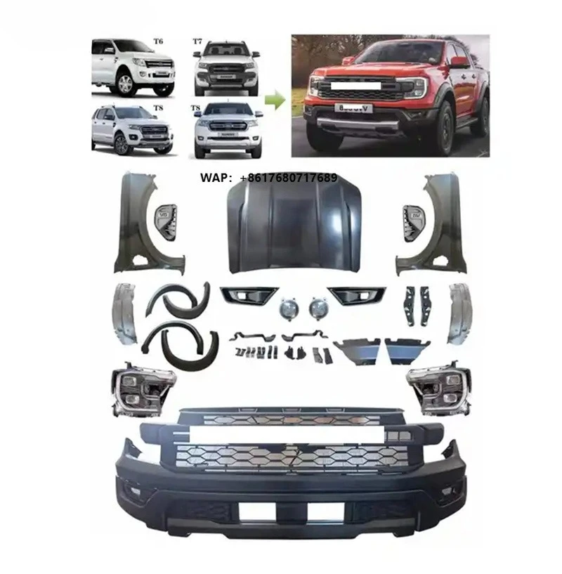Car Body Kit Modified Facelift Grill With Headlight Bodykit for Ranger T6 T7 T8 12-21 Upgrade to Ranger Raptor T9 2022
Car Body Kit Modified Facelift Grill With Headlight Bodykit for Ranger T6 T7 T8 12-21 Upgrade to Ranger Raptor T9 2022