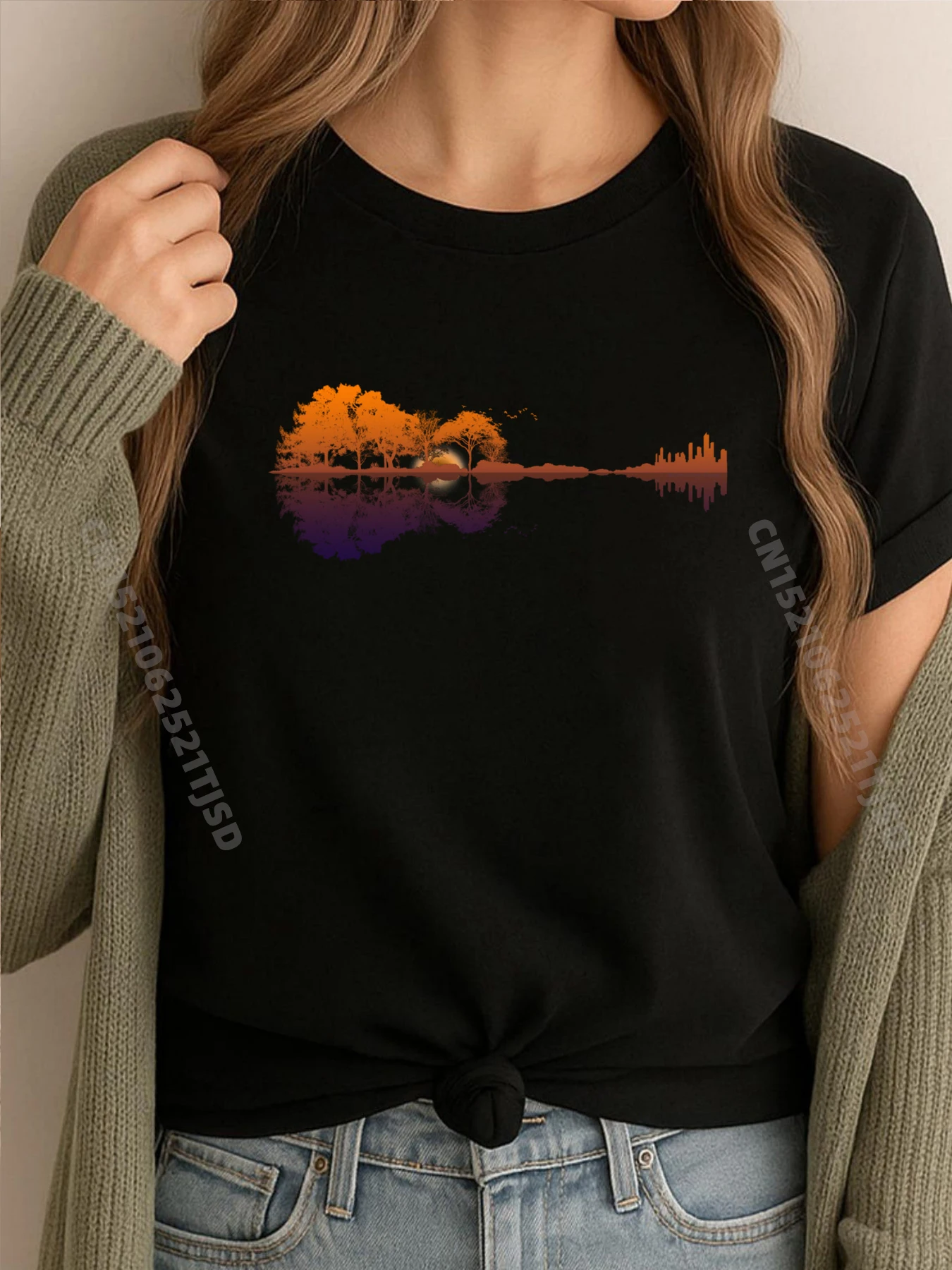 Гитара Lake Reflections Музыкальный любовник Зелено-белая футболка с рисунком Осенняя мужская рубашка Футболка для женщин Пасхальная воскресень
Гитара Lake Reflections Музыкальный любовник Зелено-белая футболка с рисунком Осенняя мужская рубашка Футболка для женщин Пасхальная воскресень