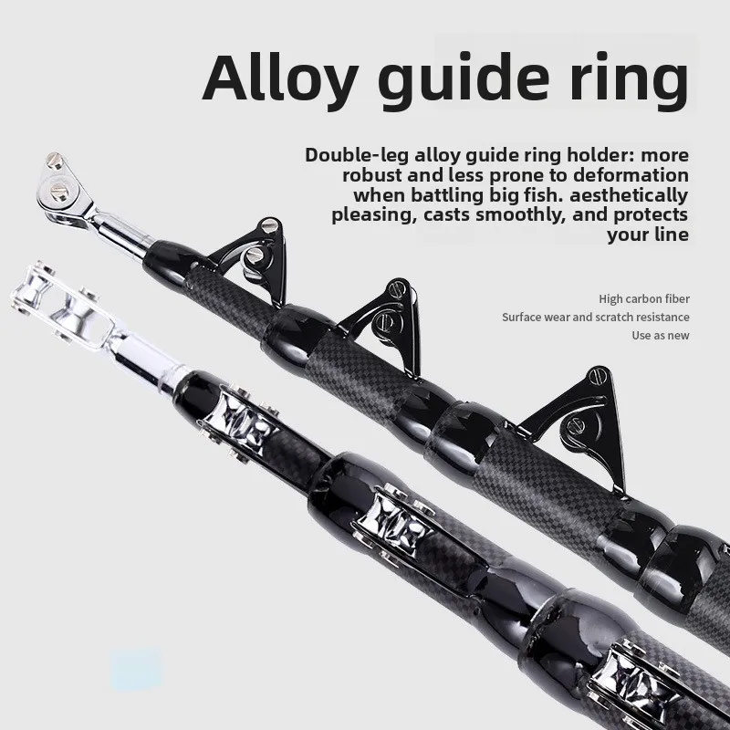 Telescopic anchor fishing rod fishing rod high carbon super hard sea rod fishing gear
Telescopic anchor fishing rod fishing rod high carbon super hard sea rod fishing gear