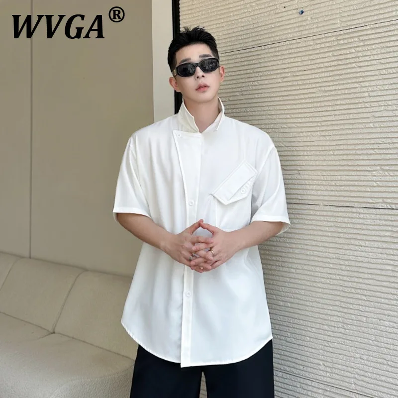 WVGA Summer New Men Tide Y2K High Street Asymmetrical Stand Up Collar Design Short Sleeve Shirt Niche Loose Casual Top Ins W7058
WVGA Summer New Men Tide Y2K High Street Asymmetrical Stand Up Collar Design Short Sleeve Shirt Niche Loose Casual Top Ins W7058