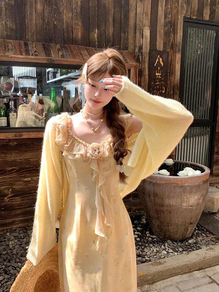 Кардиган из альпаки Acaine Pure Color, вязаный, открытый, женский, летний, свободный, стройнящий, с юбкой, милый, элегантный, приталенный, длинный рукав
Кардиган из альпаки Acaine Pure Color, вязаный, открытый, женский, летний, свободный, стройнящий, с юбкой, милый, элегантный, приталенный, длинный рукав