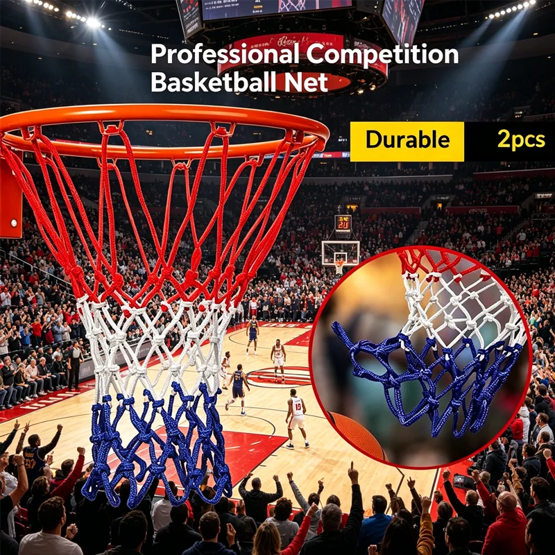 Durable Heavy Duty Basketball Net, Braided Nylon Multiple Colors, Standard Size for Outdoor Court Park Gym, Replacement Hoop Net
Durable Heavy Duty Basketball Net, Braided Nylon Multiple Colors, Standard Size for Outdoor Court Park Gym, Replacement Hoop Net