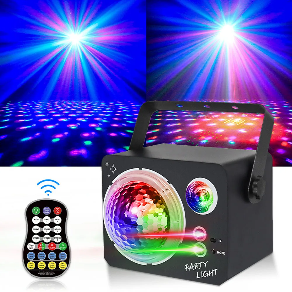 3IN1 LED RGB Strobe Light Magic Ball Light Laser Remote Control Sound Control Auto Light for Holiday Weddings Christmas
3IN1 LED RGB Strobe Light Magic Ball Light Laser Remote Control Sound Control Auto Light for Holiday Weddings Christmas