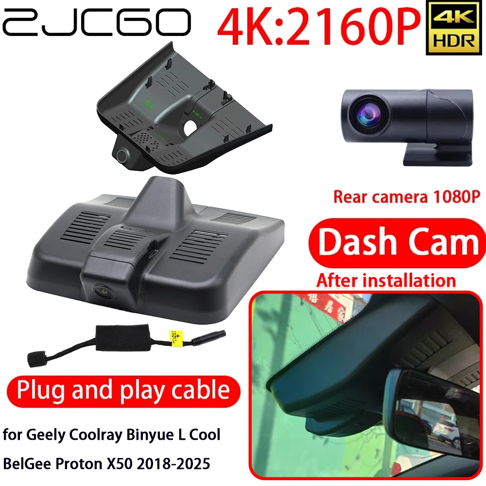 ZJCGO for Geely Coolray Binyue L Cool BelGee Proton X50 2018-2025 4K DVR Dash Cam Wifi Front Video Recorder Camera 24h Monitor
ZJCGO for Geely Coolray Binyue L Cool BelGee Proton X50 2018-2025 4K DVR Dash Cam Wifi Front Video Recorder Camera 24h Monitor