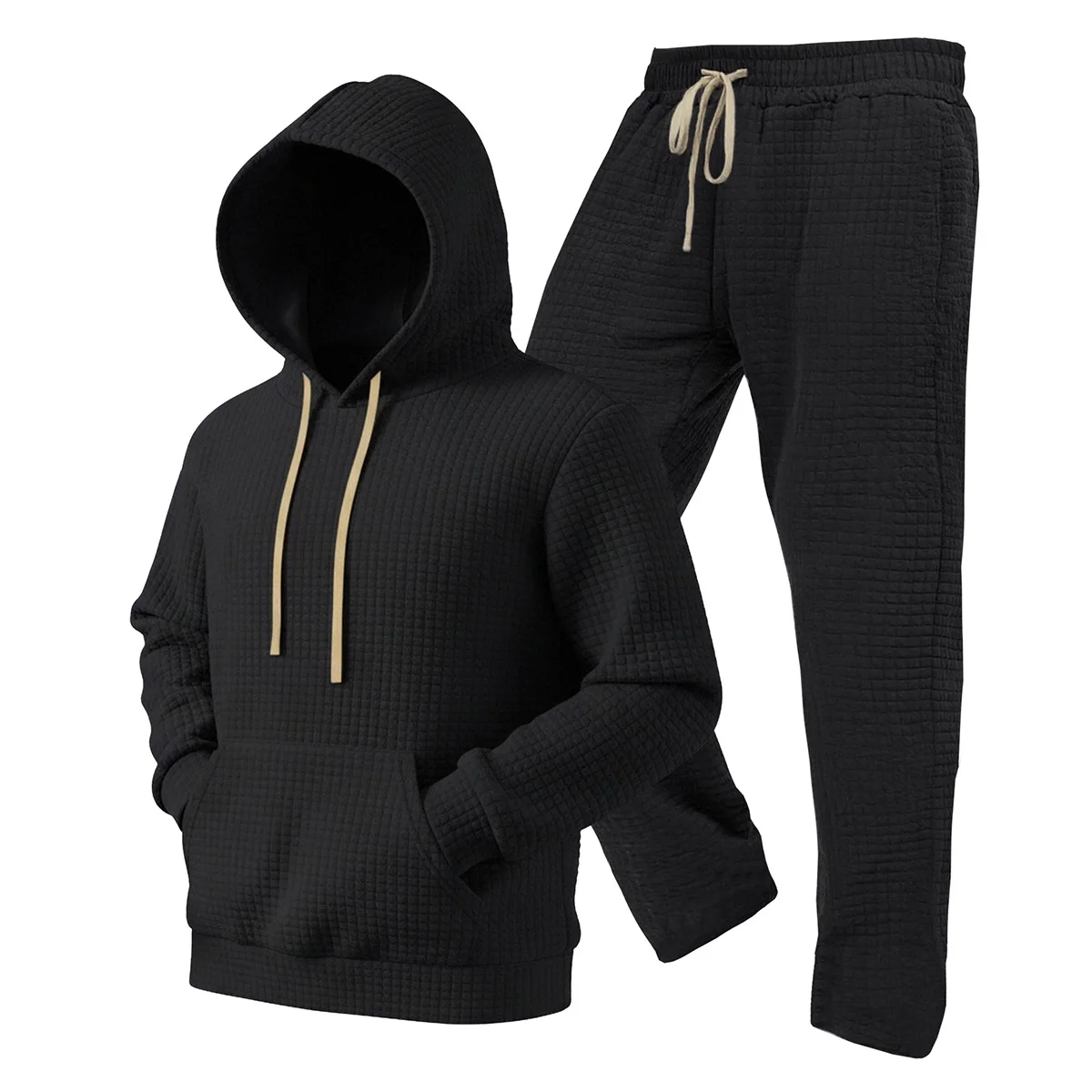 2-Piece Spring New Men's Waffle Set, Hooded Pullover with Drawstring Design, Casual Sports Outdoor Daily Wear
2-Piece Spring New Men's Waffle Set, Hooded Pullover with Drawstring Design, Casual Sports Outdoor Daily Wear
