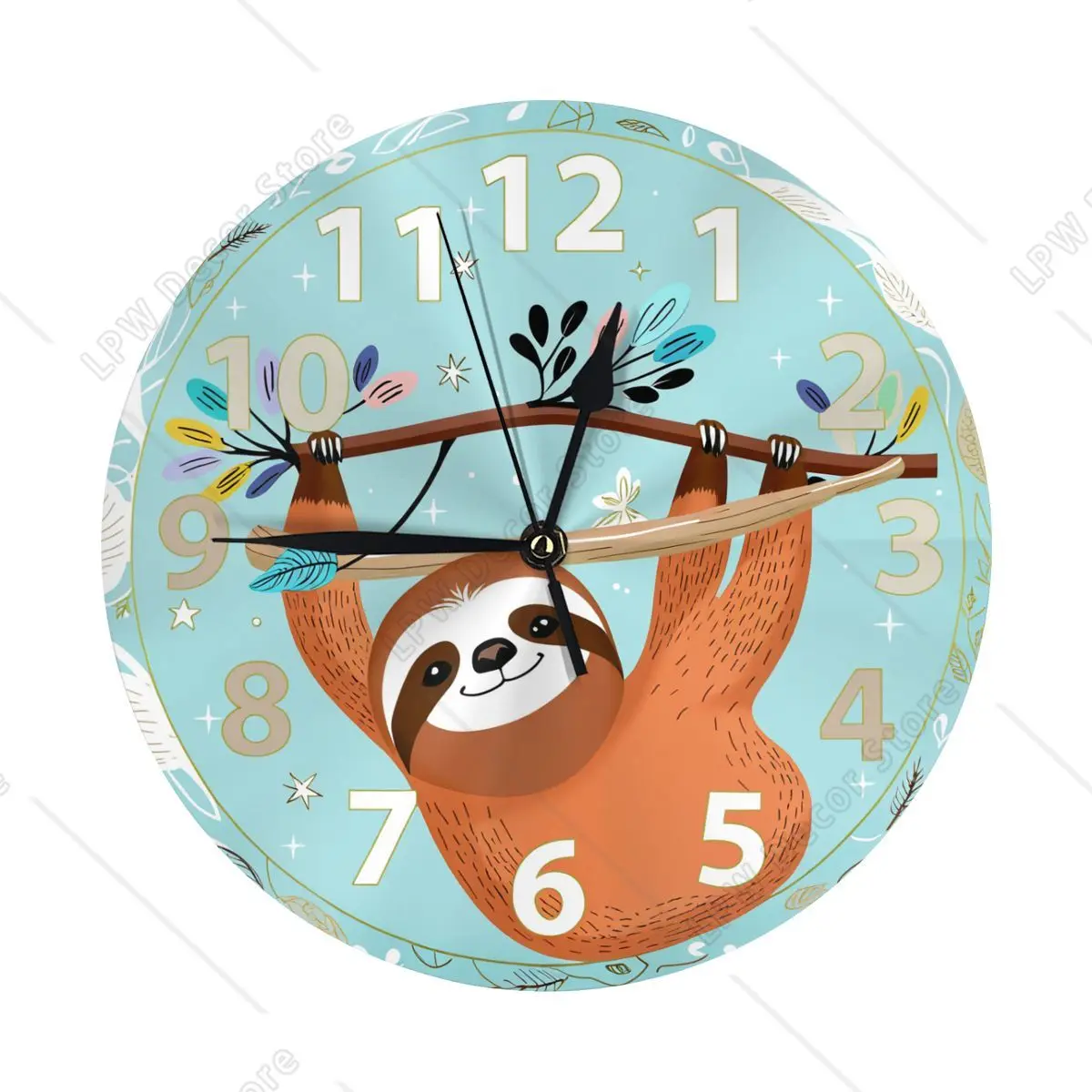 Милый ленивец, подвесные на ветке, пастельное небо, настенные часы, бесшумные, не тикающие, настенные часы на батарейках, легко читаемые часы для дома
Милый ленивец, подвесные на ветке, пастельное небо, настенные часы, бесшумные, не тикающие, настенные часы на батарейках, легко читаемые часы для дома
