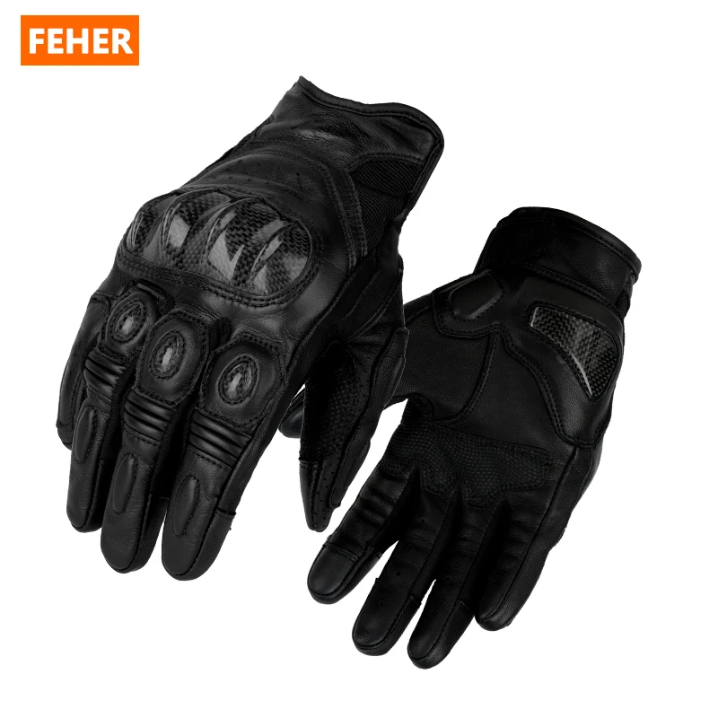 FEHER Motorcycle Gloves FT-005 Unisex Genuine Leather Riding Gear Carbon Fiber Shell Touch Screen Anti-fall Motorbike Gloves
FEHER Motorcycle Gloves FT-005 Unisex Genuine Leather Riding Gear Carbon Fiber Shell Touch Screen Anti-fall Motorbike Gloves