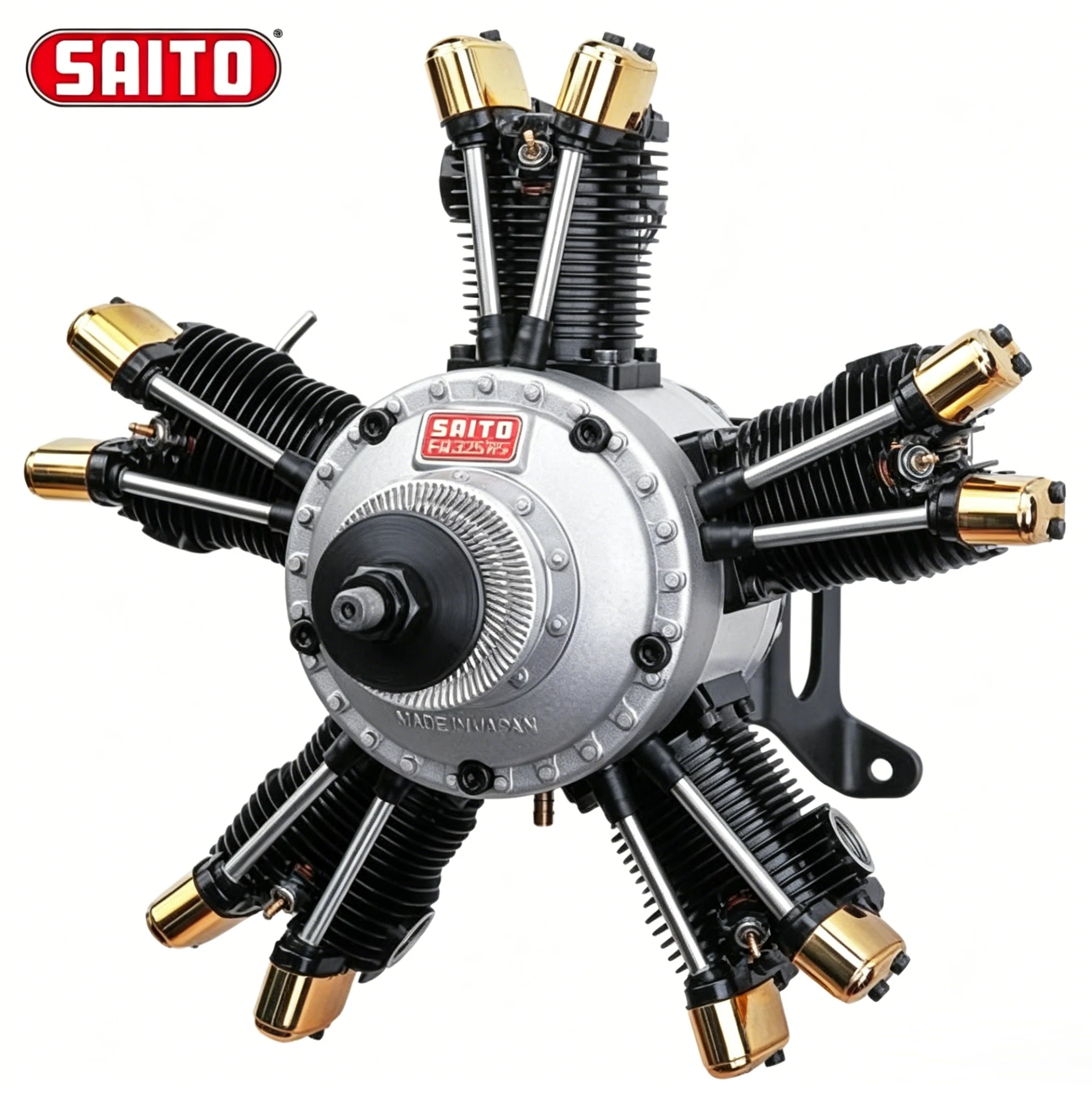 SAITO FA-325R5D 5-Cylinder Radial Methanol Engine 3.1cc 4-Stroke Fixed-Wing Power Unit Pro RC Aircraft Hobby Accessory
SAITO FA-325R5D 5-Cylinder Radial Methanol Engine 3.1cc 4-Stroke Fixed-Wing Power Unit Pro RC Aircraft Hobby Accessory