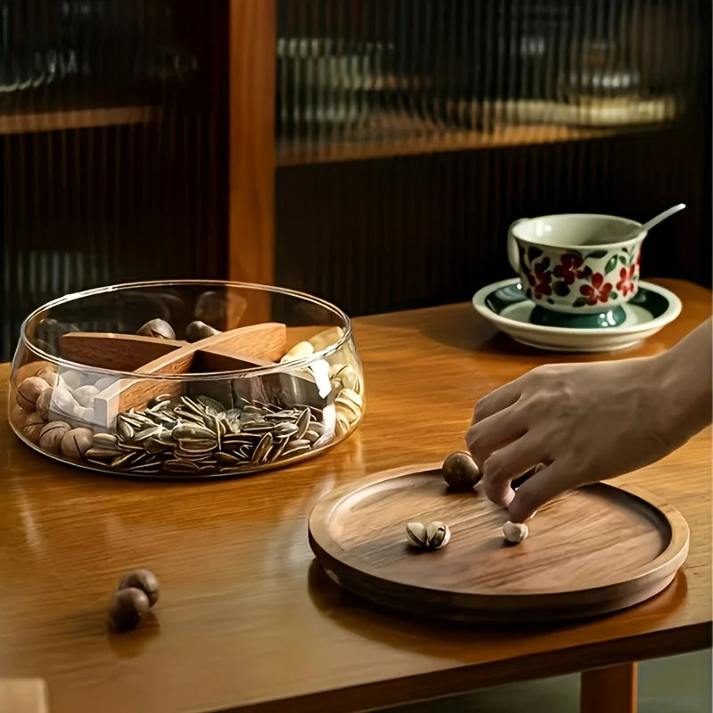 Glass Food Storage Container with Wooden Lid Multi Compartment Snack Fruit Organizer Kitchen Living Room Desktop Serving Tray
Glass Food Storage Container with Wooden Lid Multi Compartment Snack Fruit Organizer Kitchen Living Room Desktop Serving Tray