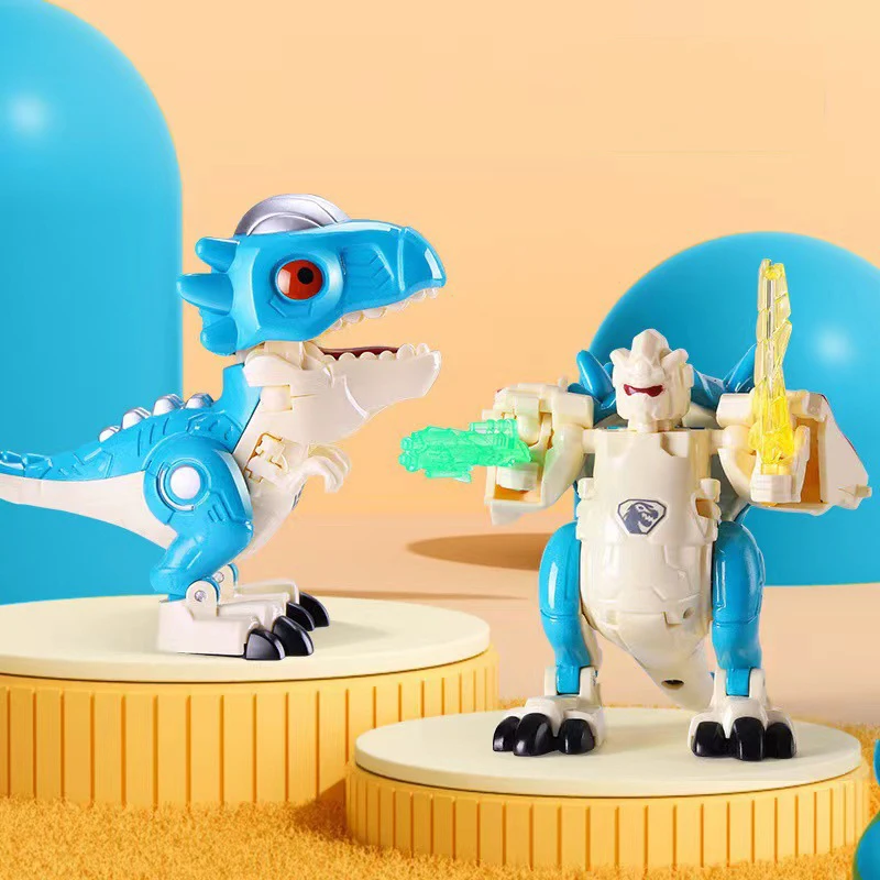 New alloy dinosaur transformation robot, Tyrannosaurus rex, Velociraptor, complete set of model toys for Christmas
New alloy dinosaur transformation robot, Tyrannosaurus rex, Velociraptor, complete set of model toys for Christmas