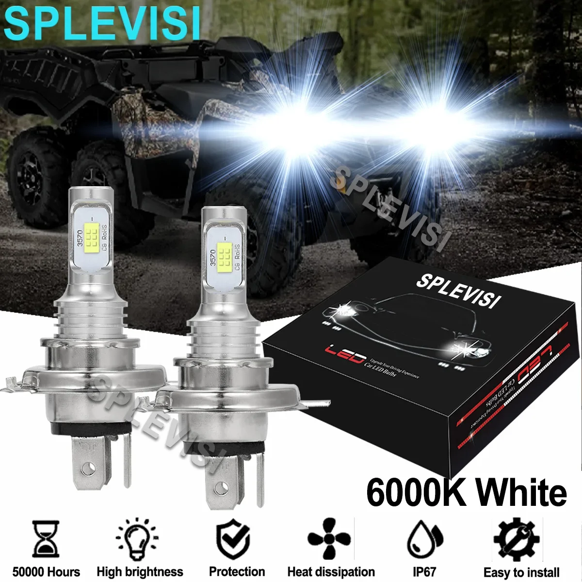 Led Headlight Kit Hi Low Beam For Can Am Outlander 570 2018-2022 Outlander 450 2017-21 DS450 2008-2015 Spyder F3-T SM6 16-2017
Led Headlight Kit Hi Low Beam For Can Am Outlander 570 2018-2022 Outlander 450 2017-21 DS450 2008-2015 Spyder F3-T SM6 16-2017