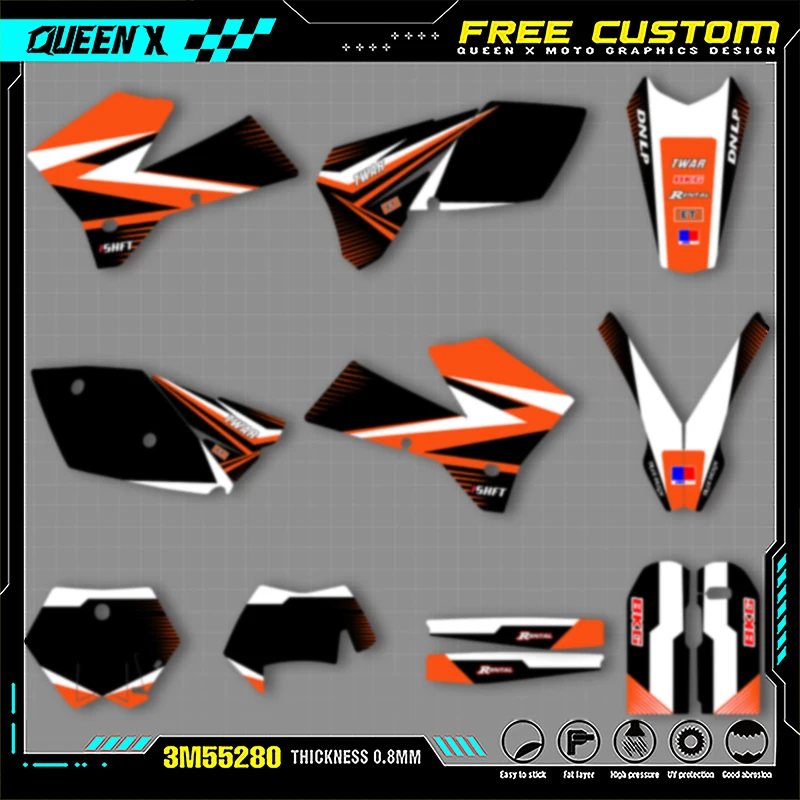 QUEEN X MOTO Motorcycle Graphics MX Stickers For KTM SX SXF 2005 2006 2007 EXC XCW 2005 2006 2007 Motorcross Accessories 005
QUEEN X MOTO Motorcycle Graphics MX Stickers For KTM SX SXF 2005 2006 2007 EXC XCW 2005 2006 2007 Motorcross Accessories 005
