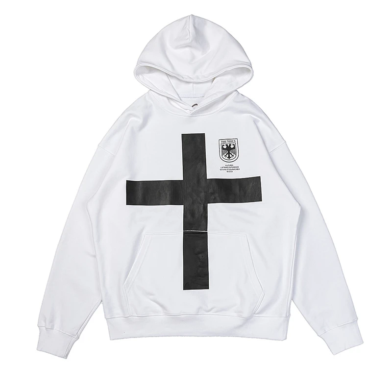 Vintage Cross Print Kanye West Vultures Hoodie Sweatshirt Autumn Winter New Fashion Casual Oversized Hooded Pullover Men Women
Vintage Cross Print Kanye West Vultures Hoodie Sweatshirt Autumn Winter New Fashion Casual Oversized Hooded Pullover Men Women