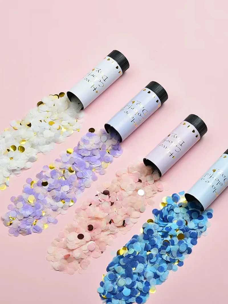 11CM Wedding Round Confetti Party Push Tube Small Salute Fireworks Spray Tube Sequins
11CM Wedding Round Confetti Party Push Tube Small Salute Fireworks Spray Tube Sequins