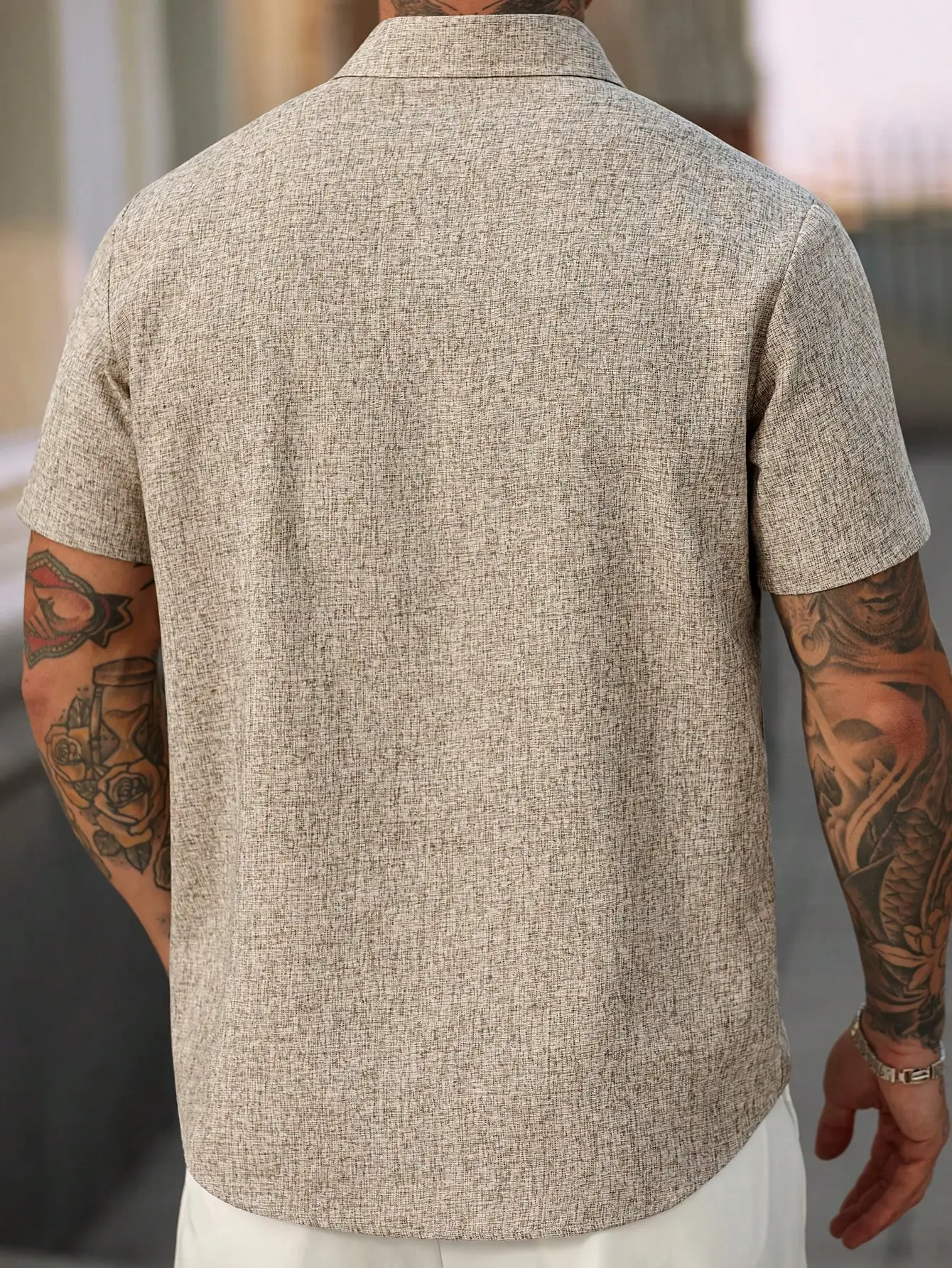 Mens Linen Casual Short Sleeve Shirt For Summer Daily Wear
Mens Linen Casual Short Sleeve Shirt For Summer Daily Wear