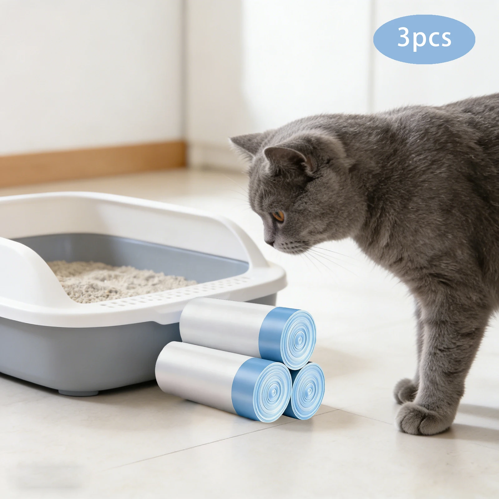 3pcs Blue-and-white HDPE 30×16×5cm Cat Litter Bag Thickened Leak-proof 60 Pet Excrement Shoveling Bags with Drawstring.
3pcs Blue-and-white HDPE 30×16×5cm Cat Litter Bag Thickened Leak-proof 60 Pet Excrement Shoveling Bags with Drawstring.