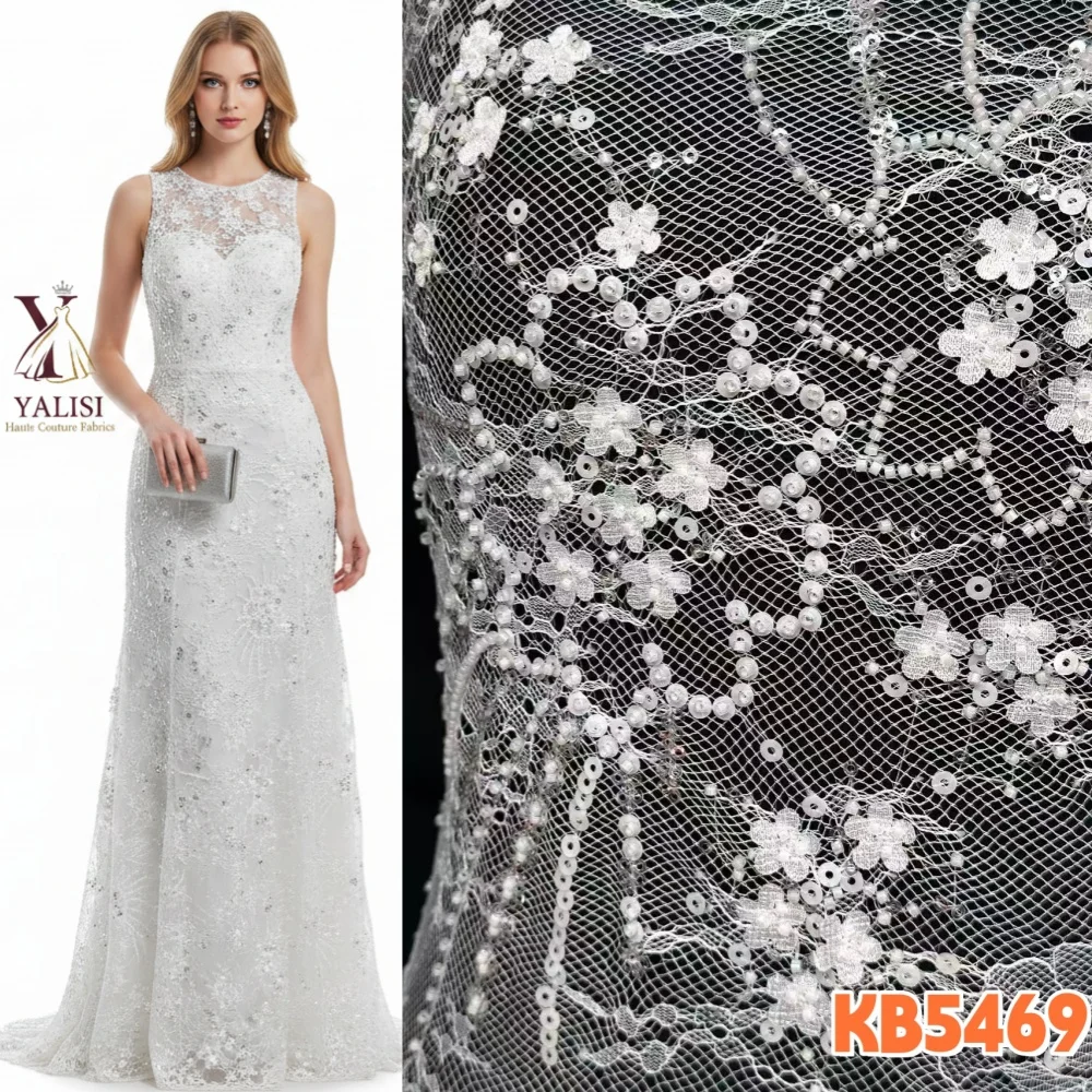 DREAMYLSI White Chantilly Lace Fabric Beads Sequins Tulle Lace French African Fabrics By 5 Yards Offer for Wedding Sewing KB5469
DREAMYLSI White Chantilly Lace Fabric Beads Sequins Tulle Lace French African Fabrics By 5 Yards Offer for Wedding Sewing KB5469