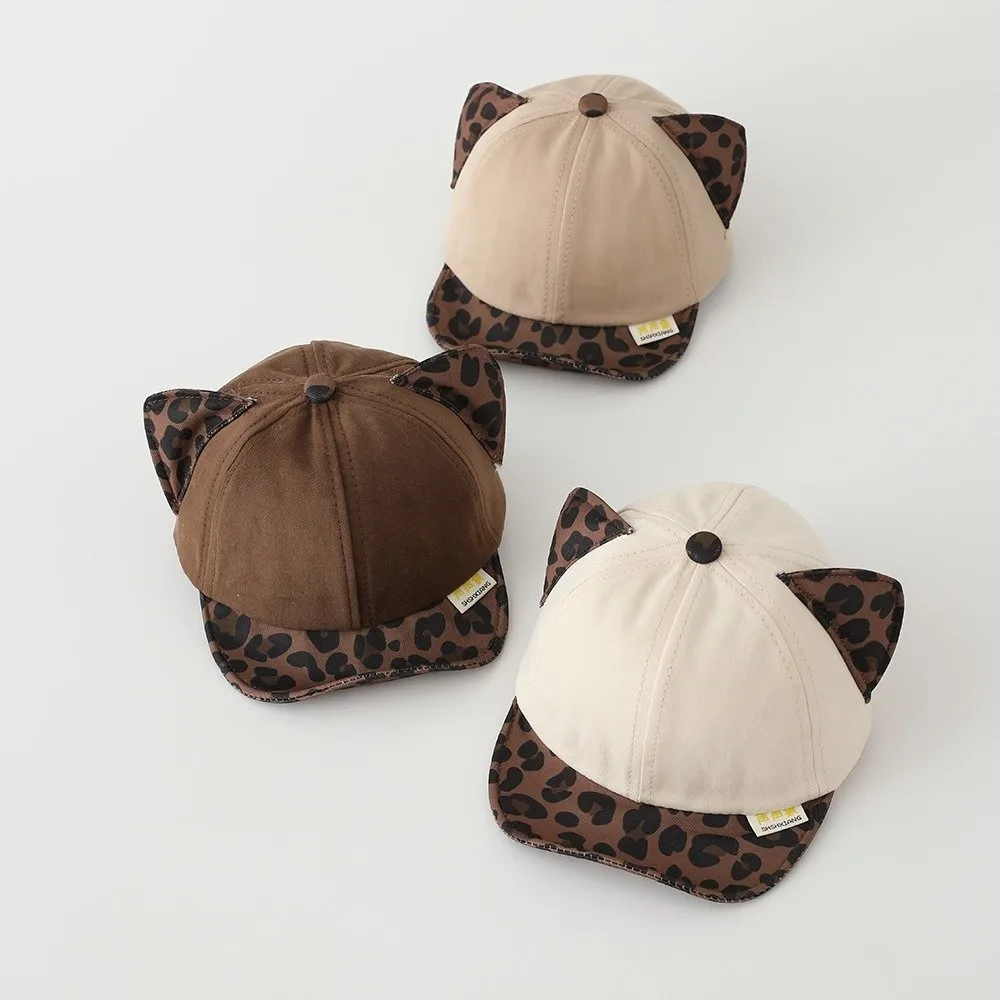 Fashion Cute Cat Ear Baby Baseball Hat Soft Eaves Breathable Duck Tongue Hat Leopard Print Sun Visor Hats Toddler
Fashion Cute Cat Ear Baby Baseball Hat Soft Eaves Breathable Duck Tongue Hat Leopard Print Sun Visor Hats Toddler