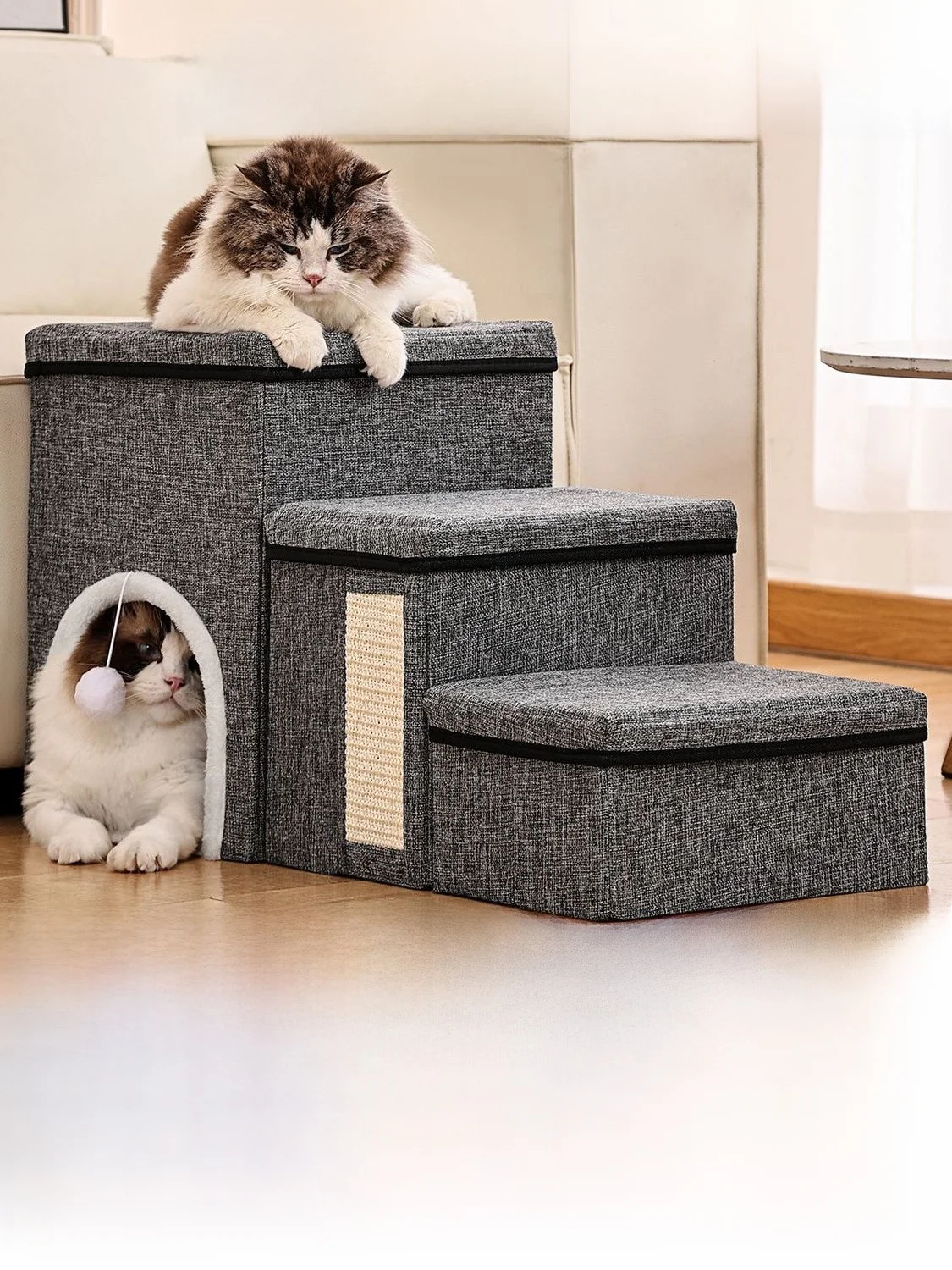 Лестница для собак Jiai Pet Stairs: Складная лестница-трап для маленьких собак с отсеком для хранения, тканевые ступеньки для домашних животных
Лестница для собак Jiai Pet Stairs: Складная лестница-трап для маленьких собак с отсеком для хранения, тканевые ступеньки для домашних животных