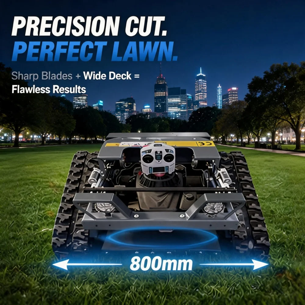 All-Terrain Small Tracked Mower 1000mm Cutting Width Remote Multi-use Trimmer Simple Design CE Certified Garden Use
All-Terrain Small Tracked Mower 1000mm Cutting Width Remote Multi-use Trimmer Simple Design CE Certified Garden Use