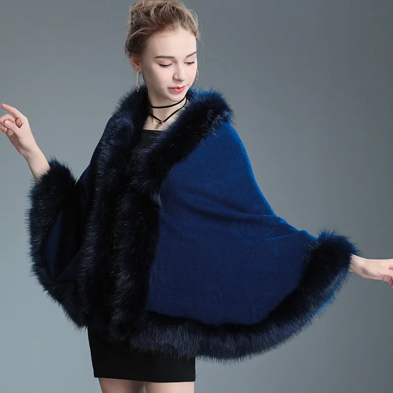 Women Cashmere Cloak Cardigan Outwear Fashion Fox Fur Coat Cape Hooded Knit Plus Size Women Winter Jacquard Floral Pashmina
Women Cashmere Cloak Cardigan Outwear Fashion Fox Fur Coat Cape Hooded Knit Plus Size Women Winter Jacquard Floral Pashmina