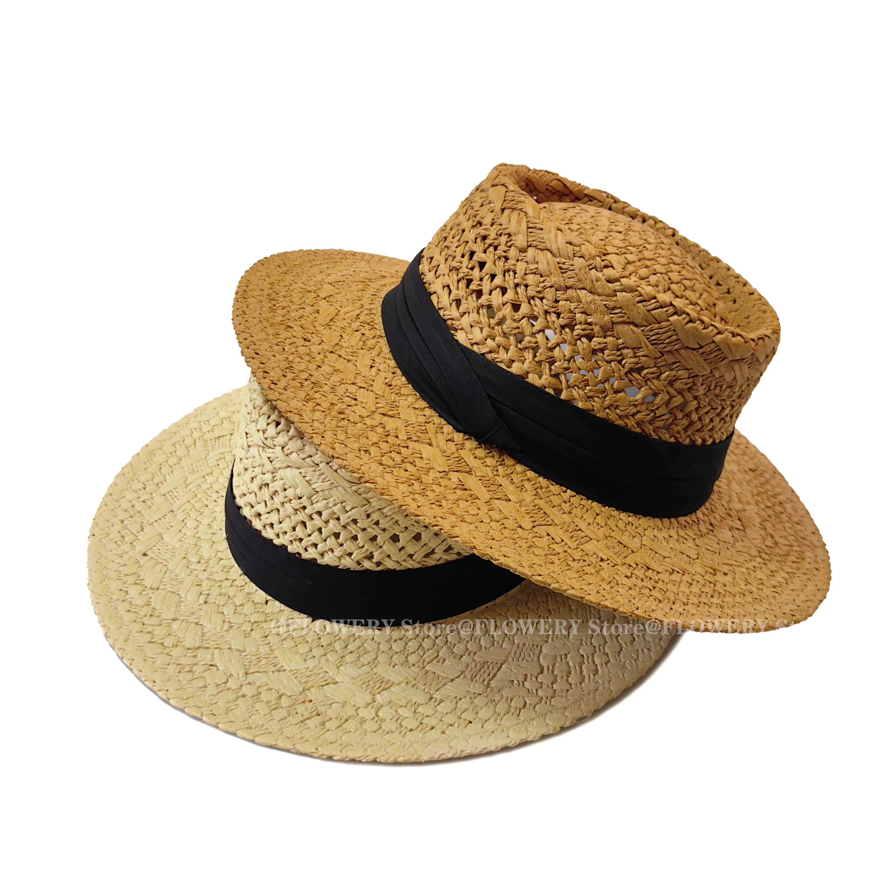 New French-Style Romantic Straw Hat / Handmade Hollow-Out Flat-Top Wide-Brimmed Hat, Breathable Sunshade for Spring & Summer
New French-Style Romantic Straw Hat / Handmade Hollow-Out Flat-Top Wide-Brimmed Hat, Breathable Sunshade for Spring & Summer
