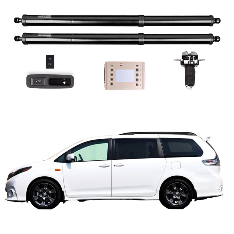 Suitable for the 2016 Toyota Sienna with the automatic lift and electric tailgate for the luggage compartment
Suitable for the 2016 Toyota Sienna with the automatic lift and electric tailgate for the luggage compartment