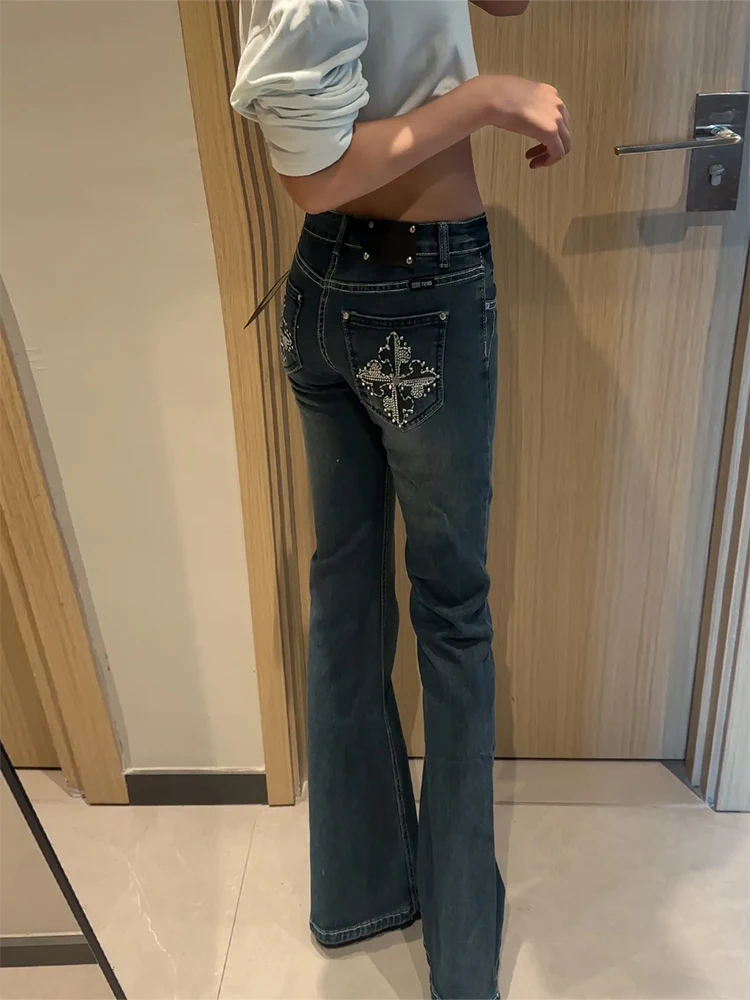 Retro American Spicy Girl Embroidered Low Waist Floor-Length Denim Jeans Women Summer Y2K Millennium Slimming Pants
Retro American Spicy Girl Embroidered Low Waist Floor-Length Denim Jeans Women Summer Y2K Millennium Slimming Pants