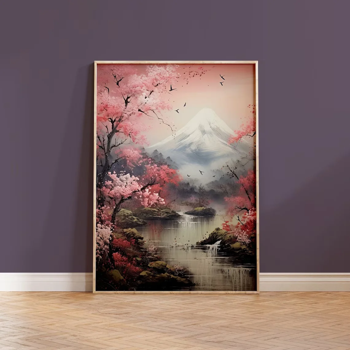 Dreamy Mount Fuji Sakura Wall Art - Ethereal Landscape Print of a Misty Japanese Spring Scene, Blending Soft Pink Blossoms with
Dreamy Mount Fuji Sakura Wall Art - Ethereal Landscape Print of a Misty Japanese Spring Scene, Blending Soft Pink Blossoms with