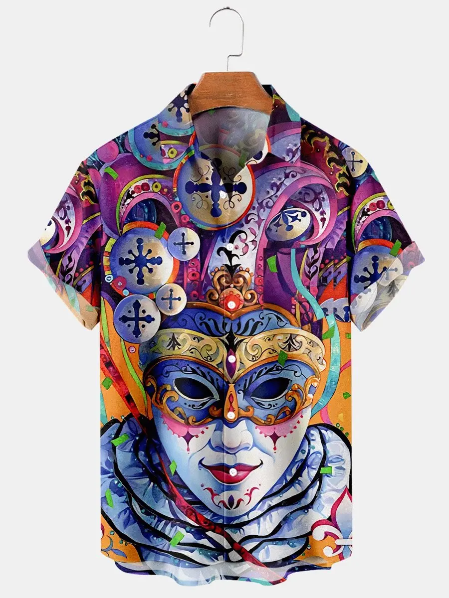 2026 Carnival Print Short Sleeve Shirt Mardi Gras Graphic Men's Shirt Turndown Short Sleeve 4-Way Stretch Fabric Shirt
2026 Carnival Print Short Sleeve Shirt Mardi Gras Graphic Men's Shirt Turndown Short Sleeve 4-Way Stretch Fabric Shirt