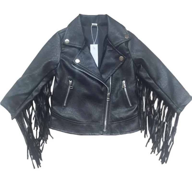 Girls boy tassel leather cool jacket style PU leather jacket motorcycle coat jacket
Girls boy tassel leather cool jacket style PU leather jacket motorcycle coat jacket