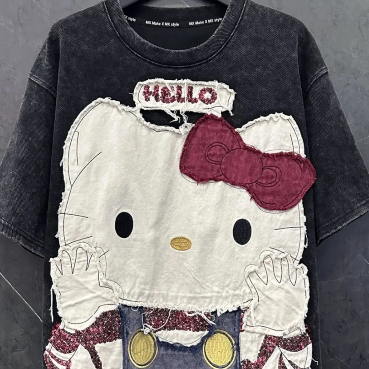 Sanrio Hello Kitty тканевая милая футболка с короткими рукавами и вышивкой, женский летний новый универсальный топ в японском стиле, нишевый топ в стиле Харадзюку
Sanrio Hello Kitty тканевая милая футболка с короткими рукавами и вышивкой, женский летний новый универсальный топ в японском стиле, нишевый топ в стиле Харадзюку