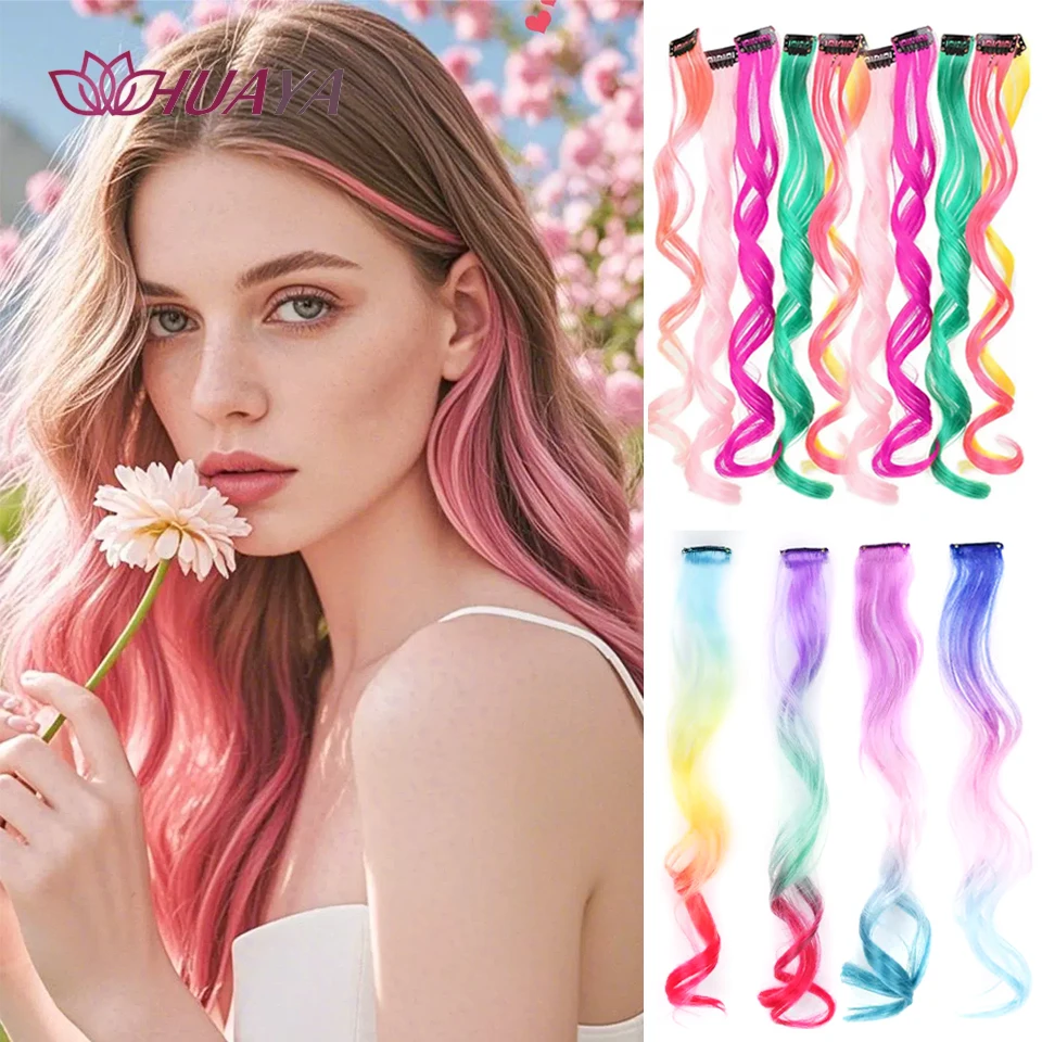 Colored Synthetic Hair Extensions Clip in Colorful Fake Hair Pieces Rainbow Hair Extensions for Women Girls Hair Extensions
Colored Synthetic Hair Extensions Clip in Colorful Fake Hair Pieces Rainbow Hair Extensions for Women Girls Hair Extensions