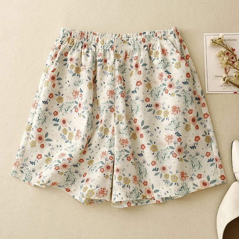 Sweet Holiday Style Floral Print Elastic Waist Wide Leg Short Pants Women's Casual Trousers Summer New Country Style Trendy
Sweet Holiday Style Floral Print Elastic Waist Wide Leg Short Pants Women's Casual Trousers Summer New Country Style Trendy