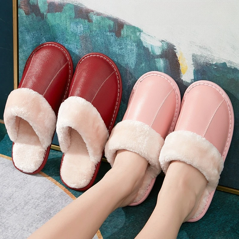 Waterproof Leather-faced Cotton Slipper for Women's Winter Indoor Couples,Thick-soled Anti-slip and Warm Genuine Leather Slipper
Waterproof Leather-faced Cotton Slipper for Women's Winter Indoor Couples,Thick-soled Anti-slip and Warm Genuine Leather Slipper